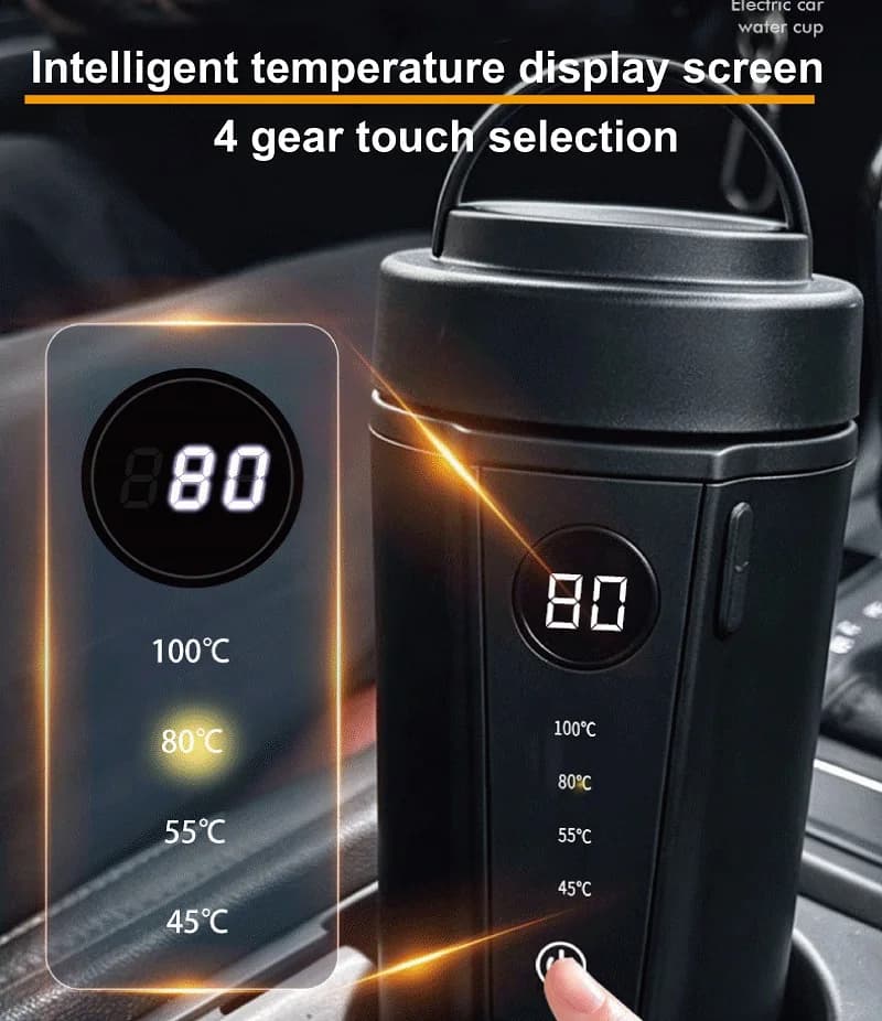 12V/24V Electric Kettle Home & Car Portable Heating Cup Multifunctional Boiled Water Pot Mini Outdoors Travel Teapot 500ml