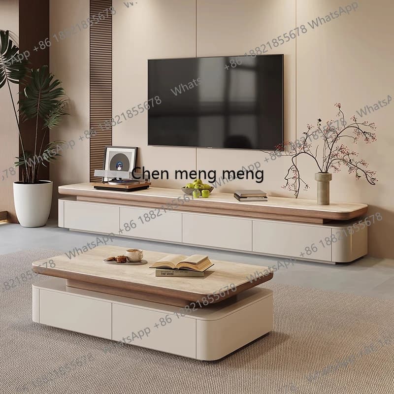 Mobili TV Moderni Minimalisti, Tavoli TV Bianchi in Stile Nordico per Soggiorno, Armadietti Porta TV Universali
