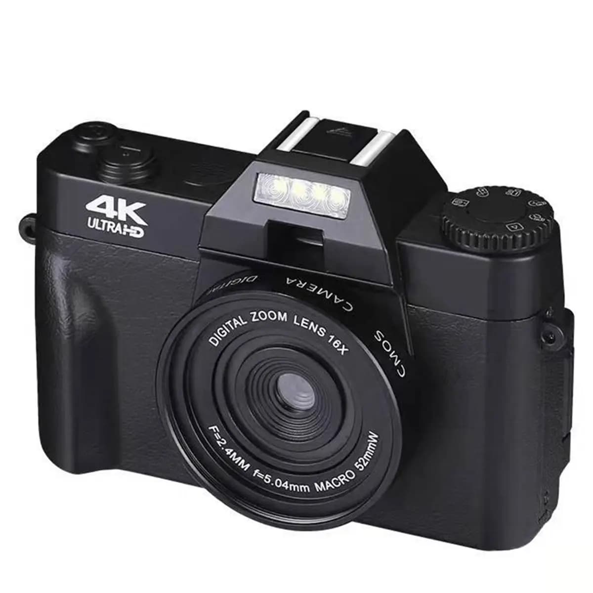 4K HD professional digital camera with WIFI, 48 MP, 16X zoom, 3 inch tipping screen, camcorder and webcam
