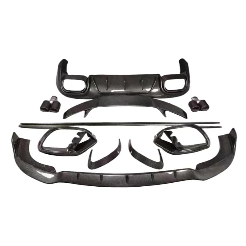 Carbon Fiber Front Bumpers Lip Rear Diffuser Trunk Side Skirt Spoiler Exhaust Body Kit For Benz AMG GT50 GT53 GT63 2019-2022