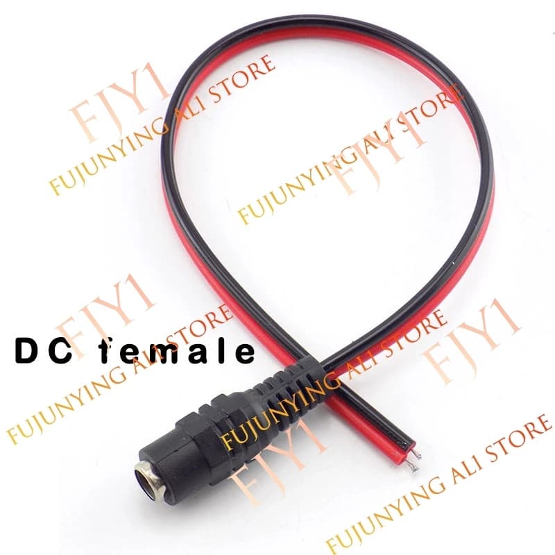 Male Female Jack Cable Adapter Plug Power Supply 5.5*2.1mm 12V DC Connectors Set for LED Strip Light CCTV Camera A1