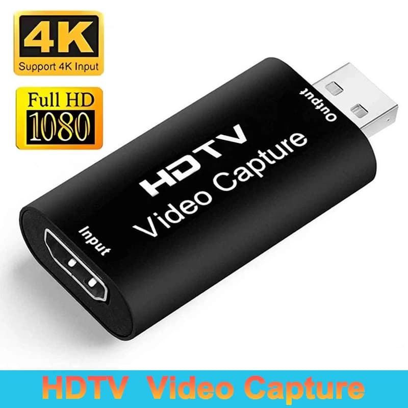 Scheda di acquisizione audio video USB 4K 1080P compatibile HDMI per USB 2.0, per registrare con DSLR, videocamere e action cam, ideale per gaming, streaming e didattica