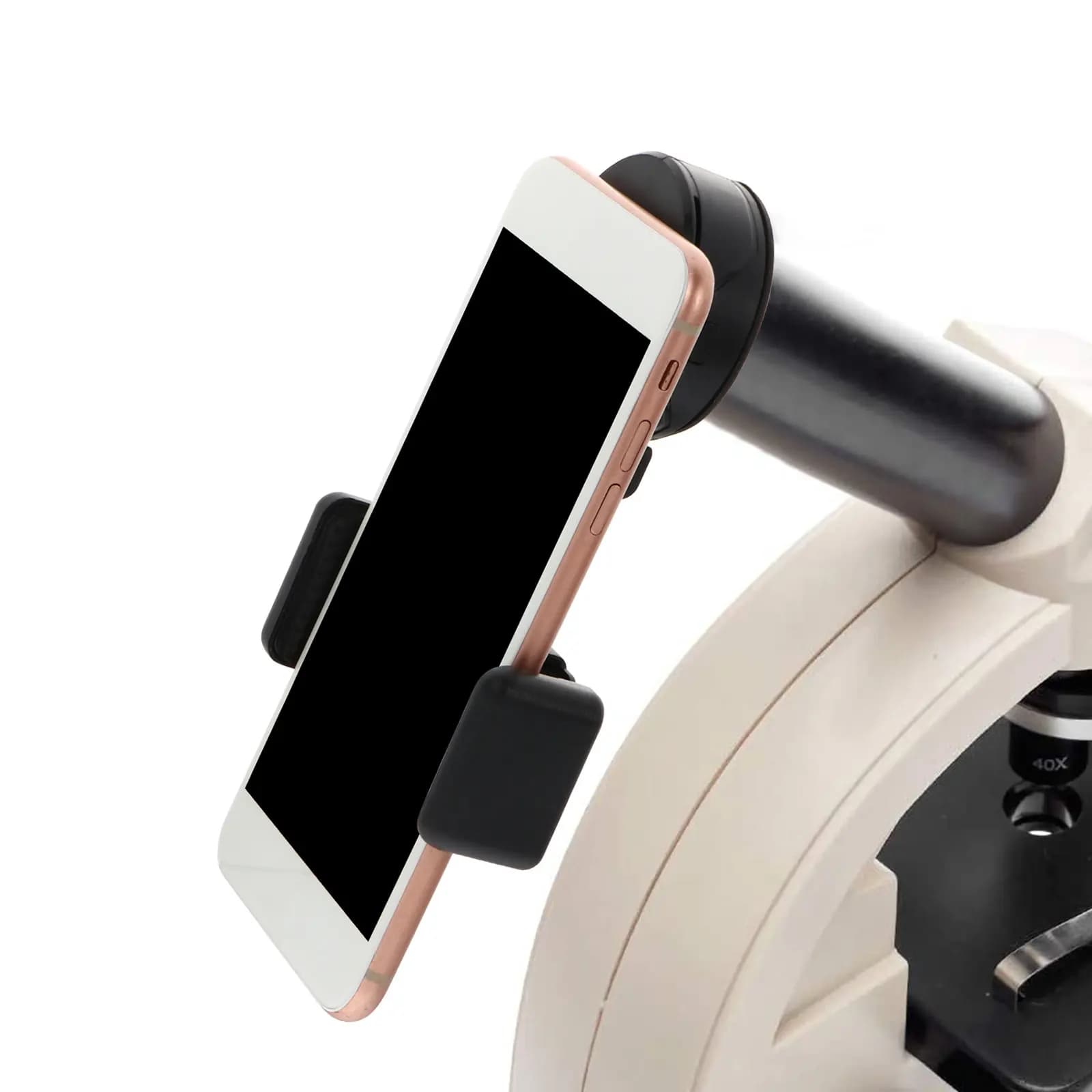 Adattatore per Fotografia con Smartphone per Telescopio, Microscopio, Binocolo, Cannocchiale, Materiale ABS con Blocco a Vite Sicuro