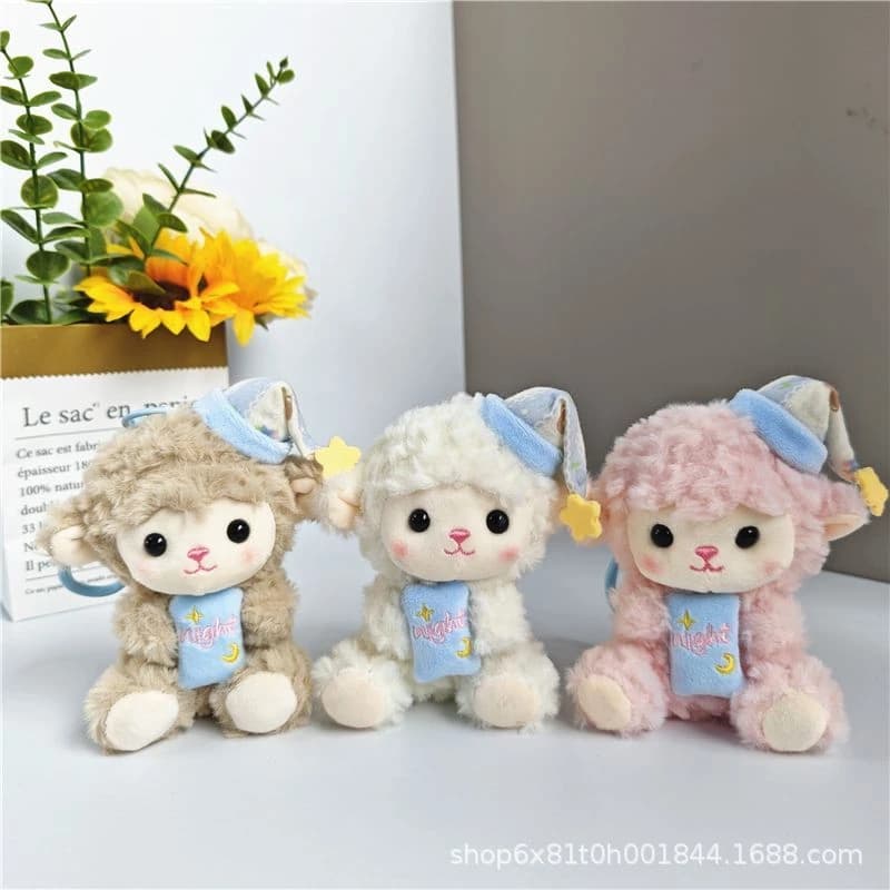 2026 Kawaii Little Sheep Book Bag Pendant Doll Doll Keychain Backpack Small Pendant Birthday Gift for Girls
