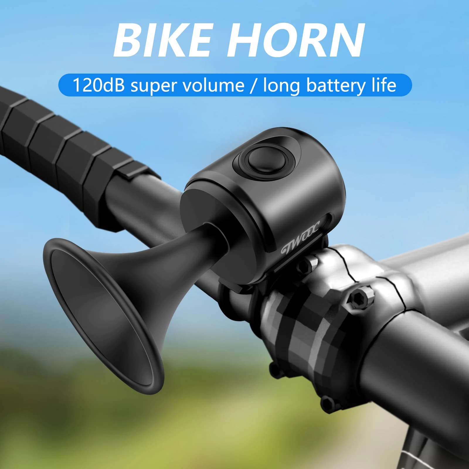 Bicycle Bell Ring Bike Electronic Loud Horn 120db Loud Safety Alarm Electric Waterproof Warning Bell Scooter Bicycle Accessories