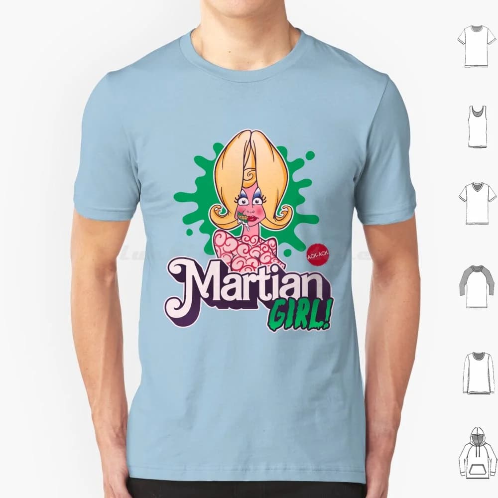 Marziano Ragazza T Shirt Uomini Donne Bambini 6xl Getsousa Bambola Giocattolo Attacchi Film Scifi Marziano Ragazza Ack Ack Mashup Divertente Cultura Pop Ufo