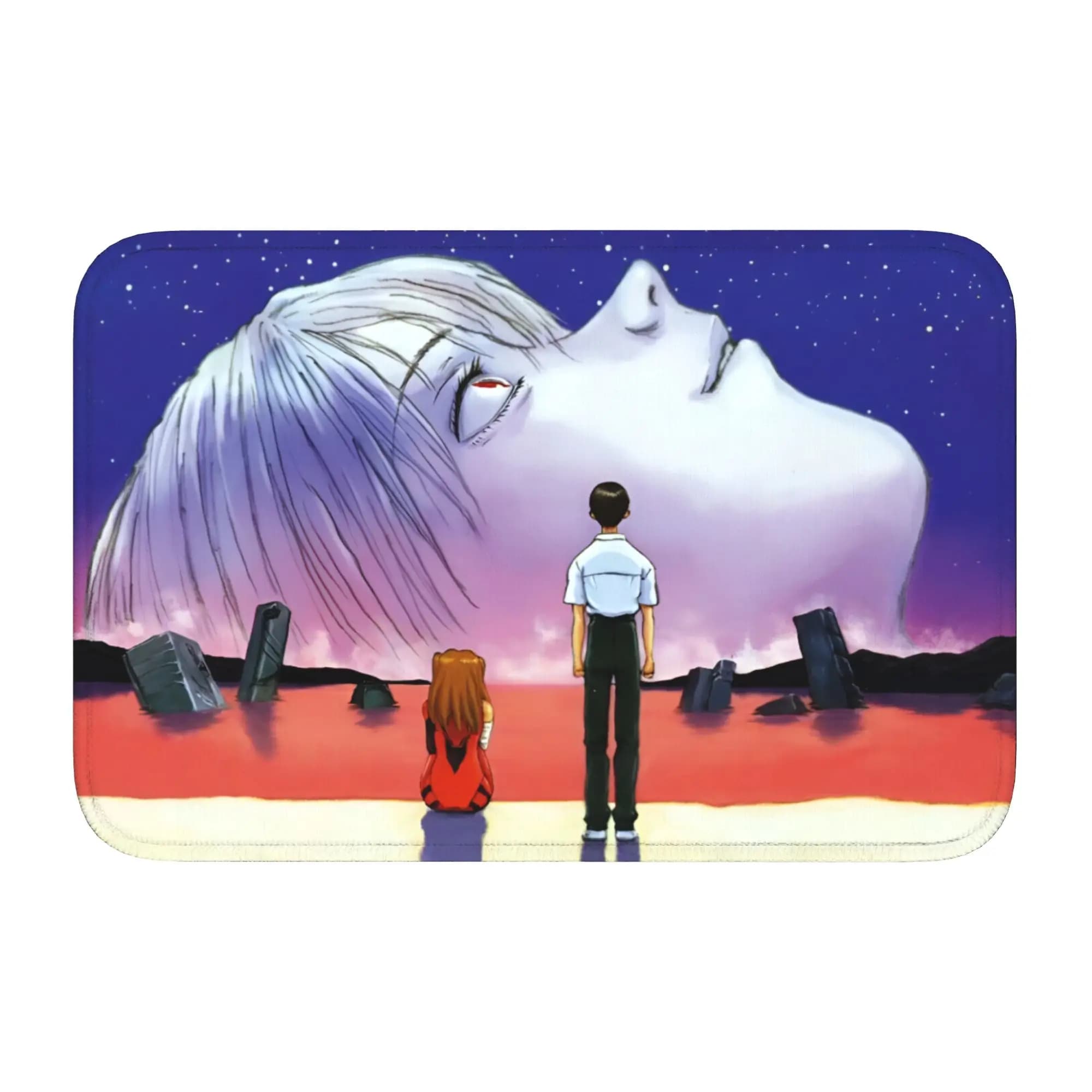 Personalized Mat Manga Evangeliones Anti-slip for Bathroom, Kitchen, Entrance, WC, Floor Mat and Zerbino