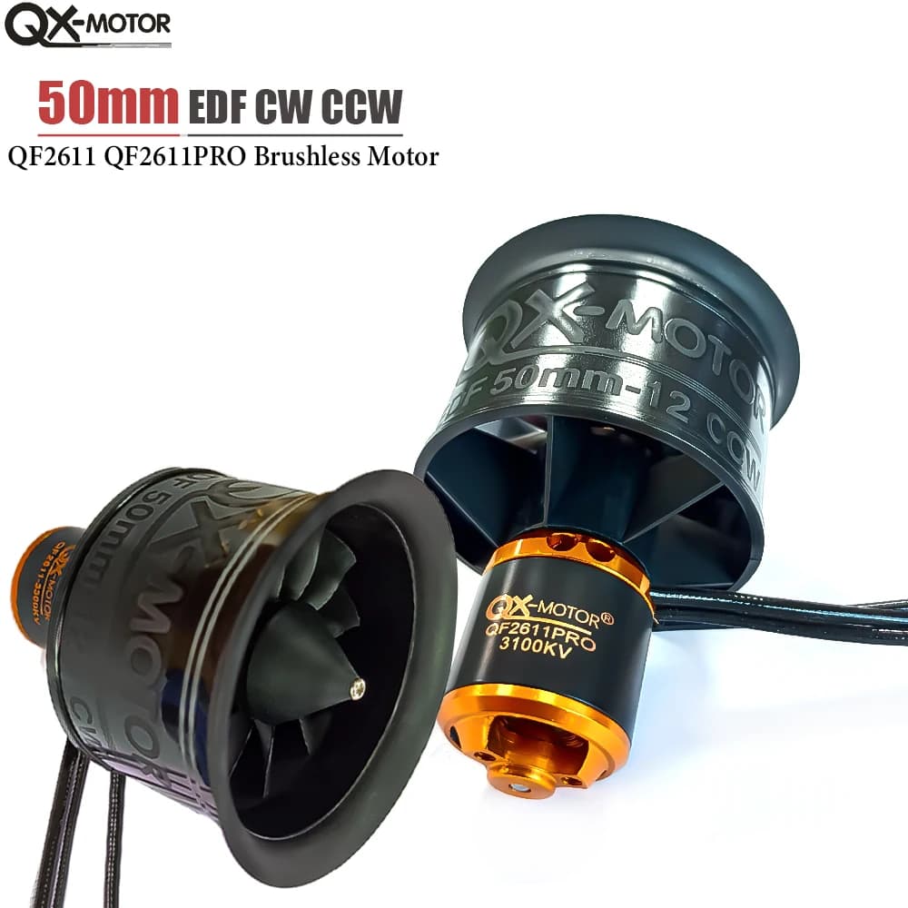 QX-MOTOR 50mm EDF QF2611 QF2611PRO con motore brushless 12 pale Ventola canalizzata CW CCW per FPV Multirotore Elicottero aereo Giocattolo Parti