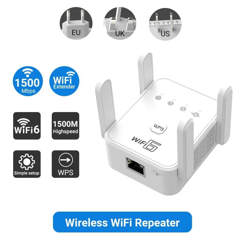 5 Ghz WIFI 6 WPS3 Ripetitore Booster Wireless Wi fi Extender 1200Mbps Amplificatore di rete 802.11N Segnale a lungo raggio Ripetitore Wi-Fi