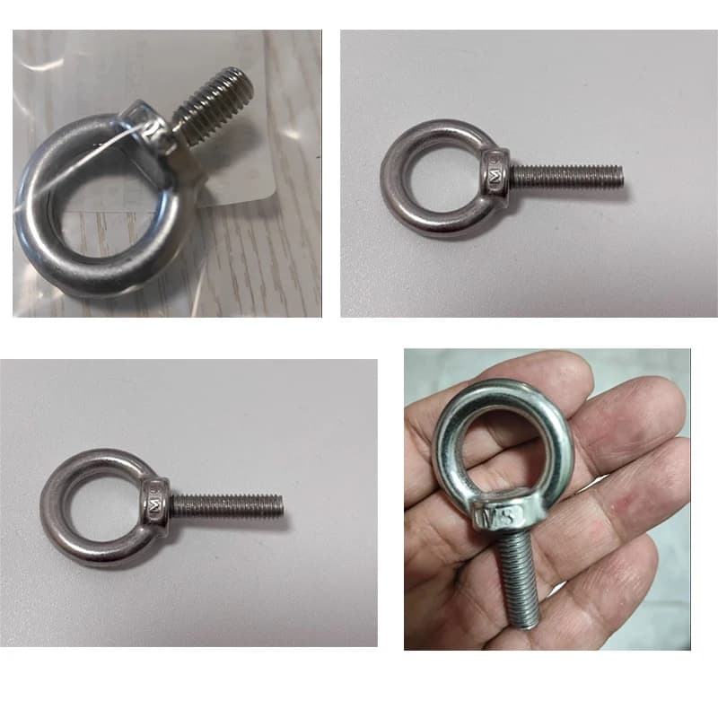 1-2 pezzi 304 (A2) bullone a occhiello in acciaio inossidabile M3 M4 M5 M6 vite a occhiello di sollevamento anello di aggancio vite anello marino foro per cavo corda
