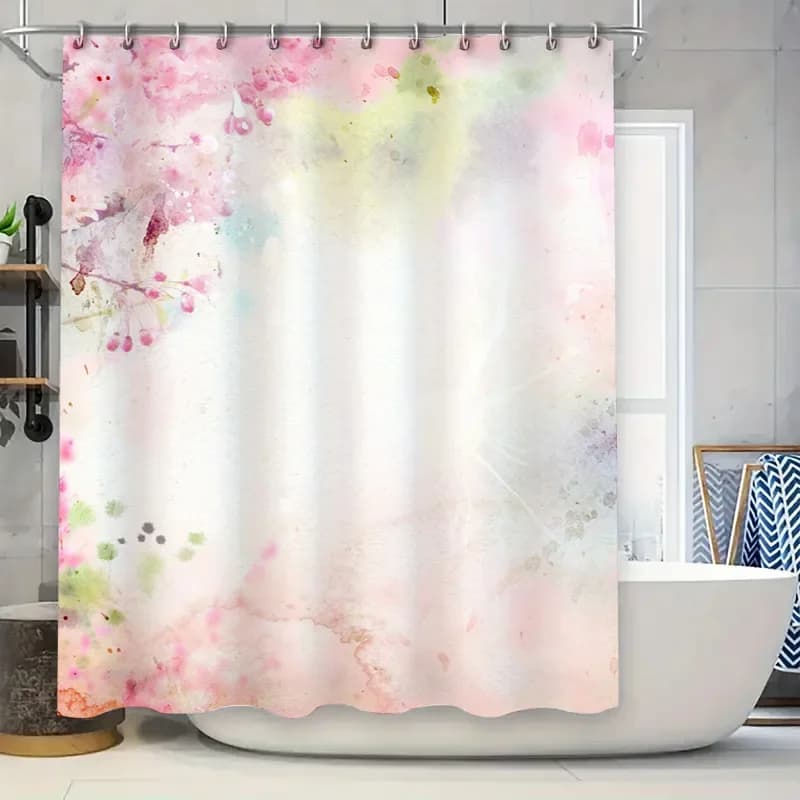 Tenda da doccia con stampa animalier Set di tappetini da bagno decorativi con motivo gatti bianchi e neri per il bagno di casa, appendiabiti in tessuto impermeabile T