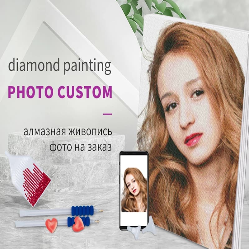 GATYZTORY Diamond Painting Kits For Adults Artwork Customize Your Own Picture Embroidery Home Decor Picture Of Rhinestones Diy G