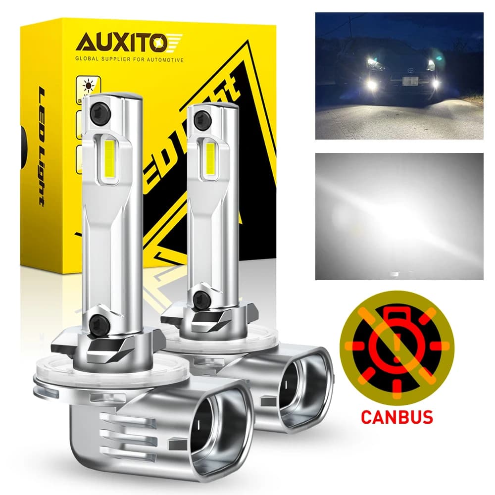 AUXITO 2 pezzi H27W 881 LED Canbus 880 H27 H27W/2 H21W/1 LED fendinebbia lampadine fendinebbia per auto lampada di guida DRL senza errori ad alta potenza 6500K