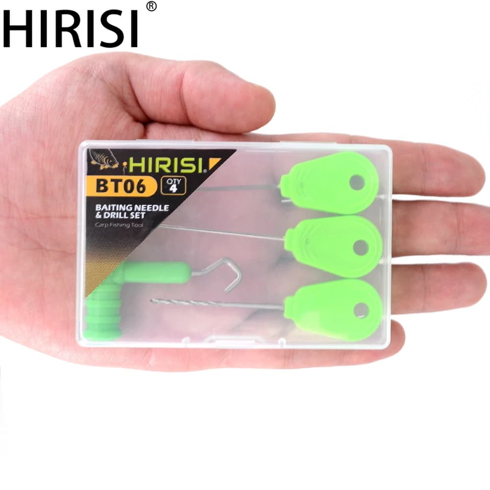 Set di aghi per esche da pesca alla carpa Hirisi 2026 (4 pz/scatola) con scatola multifunzione, strumento per forare e tirare, accessori da pesca