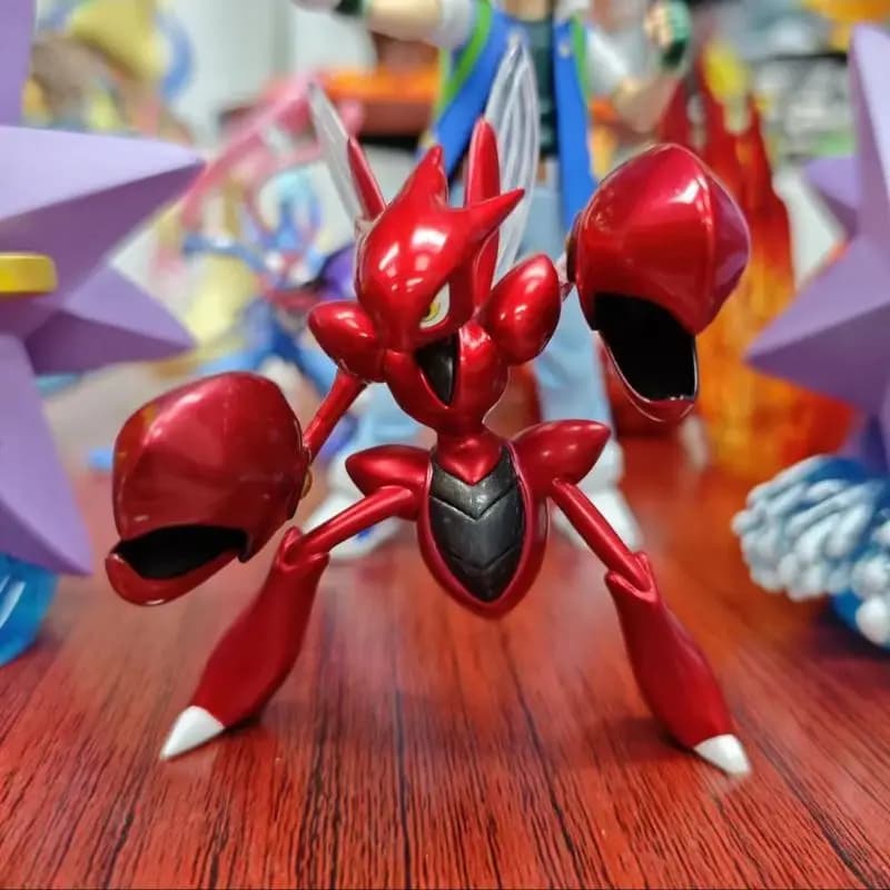 Hot 9 cm/3.54 pollici Anime Pkm Scizor Figura Mantis Action Figure Statua in PVC Modello Desktop Ornamento Giocattoli Per Il Ragazzo Piccoli Regali