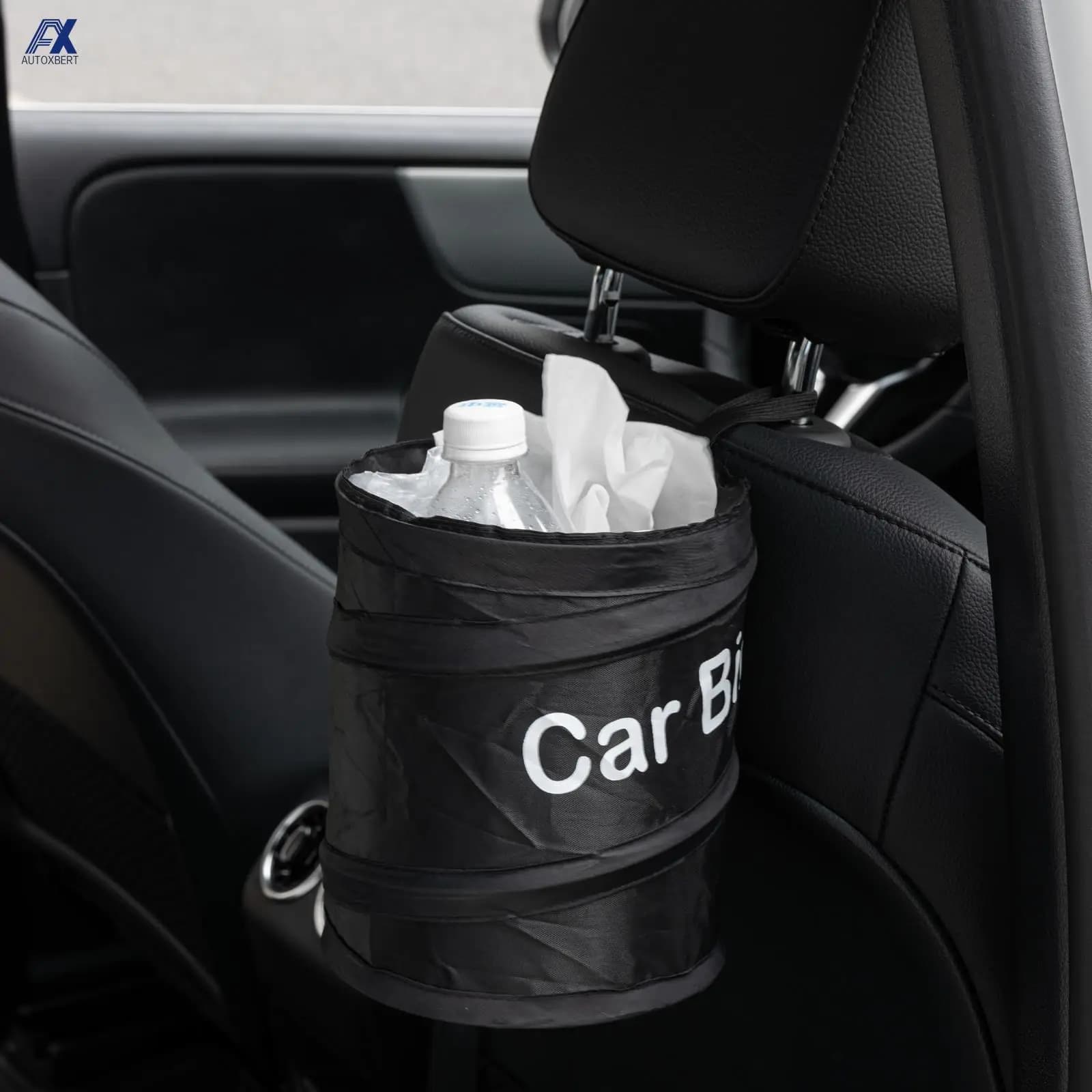 1Pc Nero Auto Trash Can Pack Bag Sacchetto della spazzatura per auto impermeabile per piccola borsa termica per camion SUV per auto a prova di perdite-Borsa della spazzatura per auto