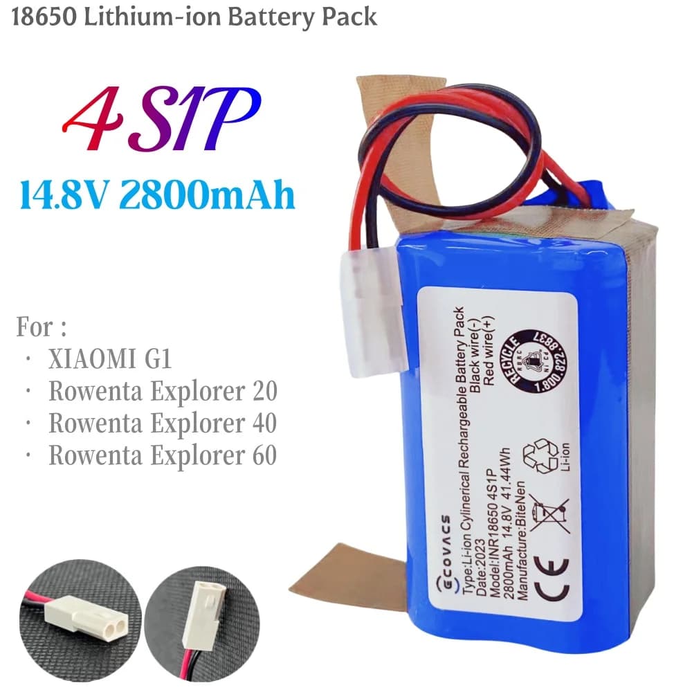 Spina batteria tian gong agli ioni di litio da 14,8 V 2800 mAh per Rowenta Tefal Explorer serie 20 40 60 batteria per aspirapolvere robot