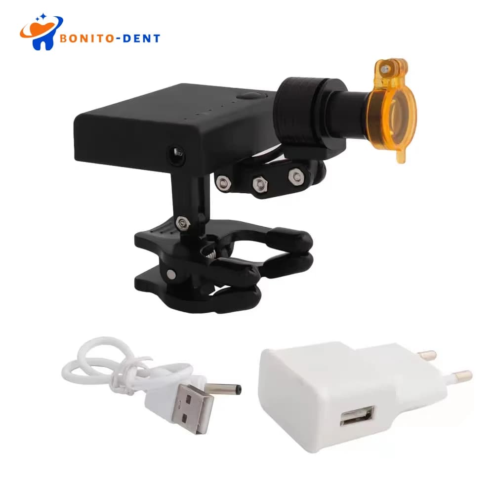 Mini Wireless 5W Dental Headlight Dentistry Portable Headlight for Dental Enlargement Lens Lab Medical Magnifying Glass Binocular