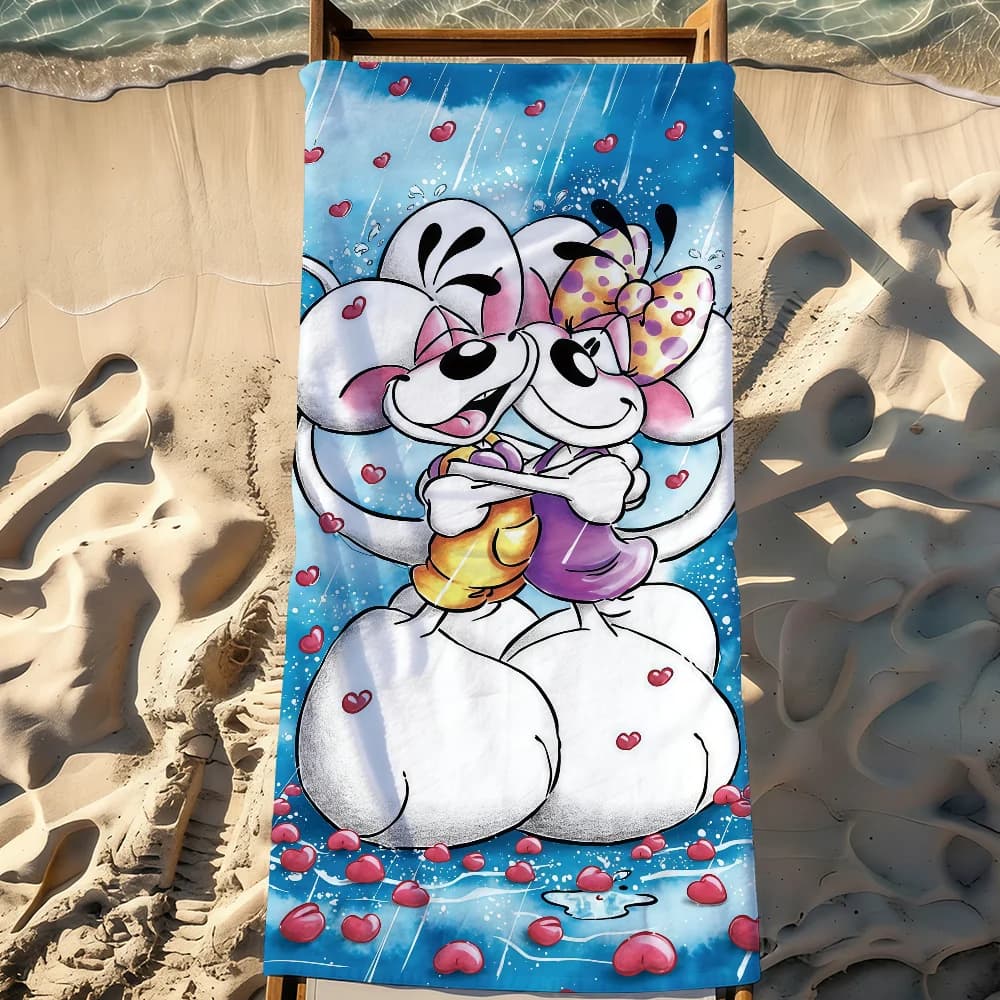 Asciugamano da Spiaggia Grande, Morbido e Leggero, con Disegno di Topolino, ad Asciugatura Rapida, per Sport, Viaggi e Campeggio
