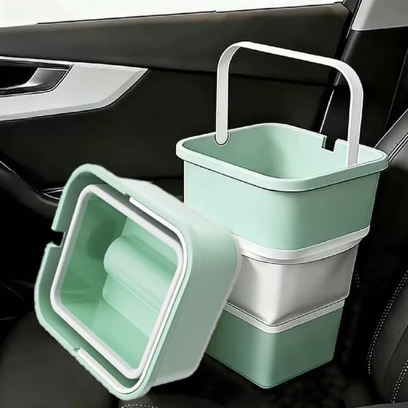Cestino per Auto Multifunzionale Pieghevole Impermeabile, Mini Contenitore per Rifiuti, Organizzatore per Interni Auto