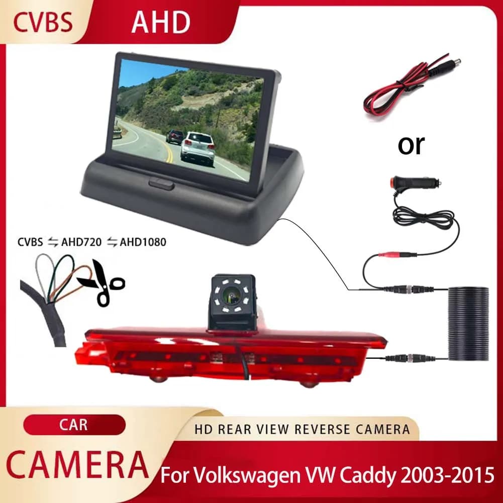 Auto Luce Freno Vista Posteriore Telecamera di Retromarcia Impermeabile Visione Notturna Per Volkswagen VW Caddy 2003-2015 2014 2013 2012 2011 2010