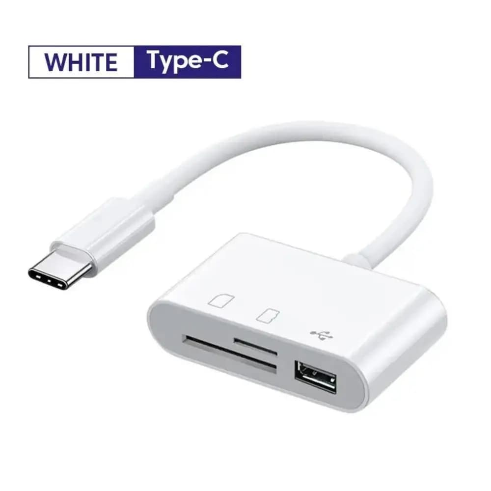 3-in-1 Type-C SD TF Card Adapter USB Camera Reader for iPad USB Security Keys Multi-functional Card Readers