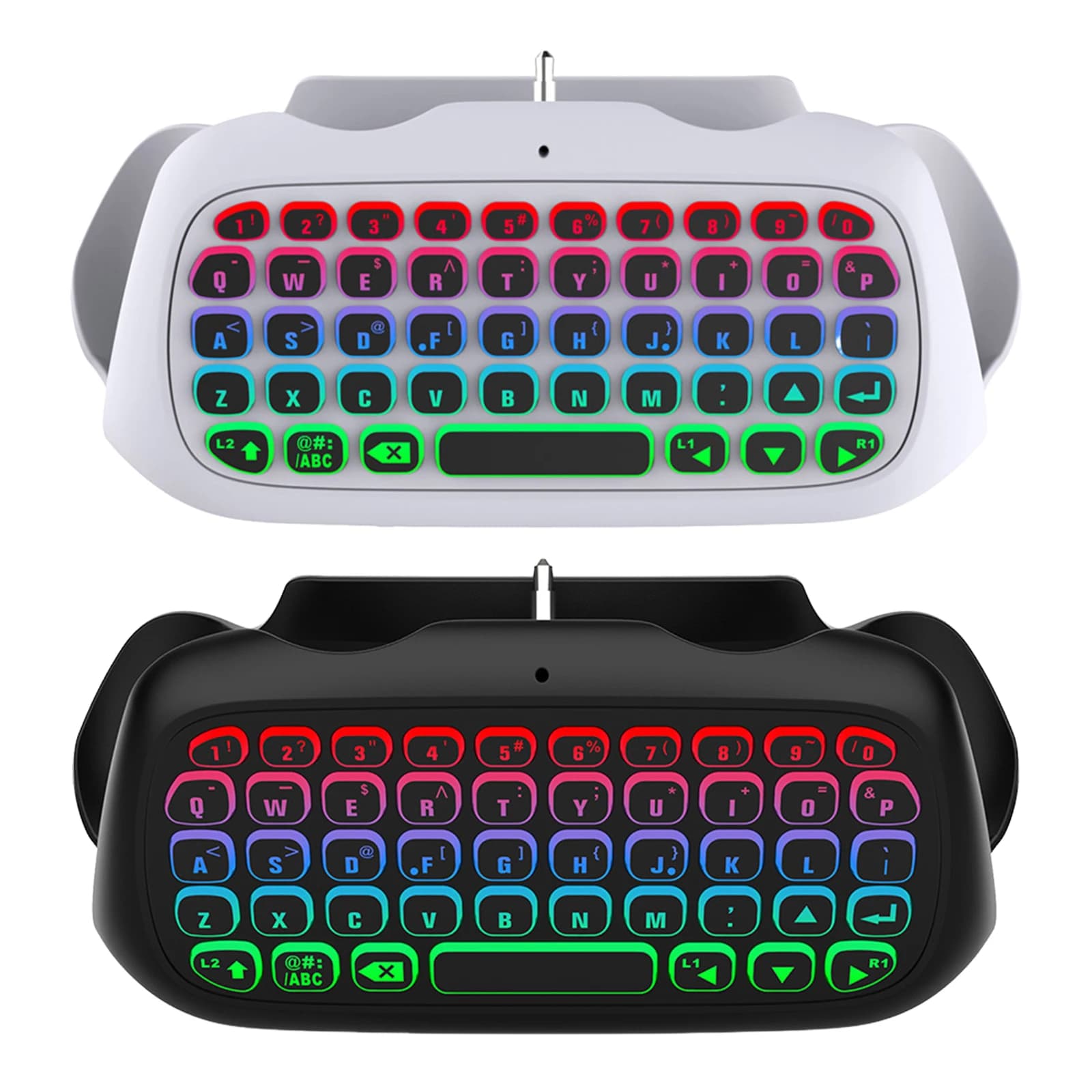 Mini tastiera wireless con altoparlante integrato compatibile con il controller PS5 Accessorio per controller Chatpad da gioco con jack audio da 3,5 mm