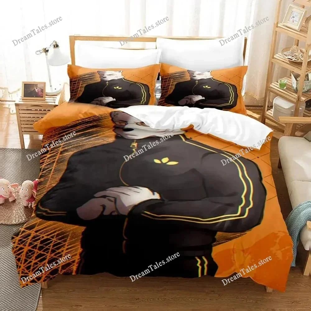 Odd Taxi Luxury Bedding Set Japan Anime Cartoon Duvet Cover Set Comforter Bedspread Linen Twin Single Size Printed Home Textile9