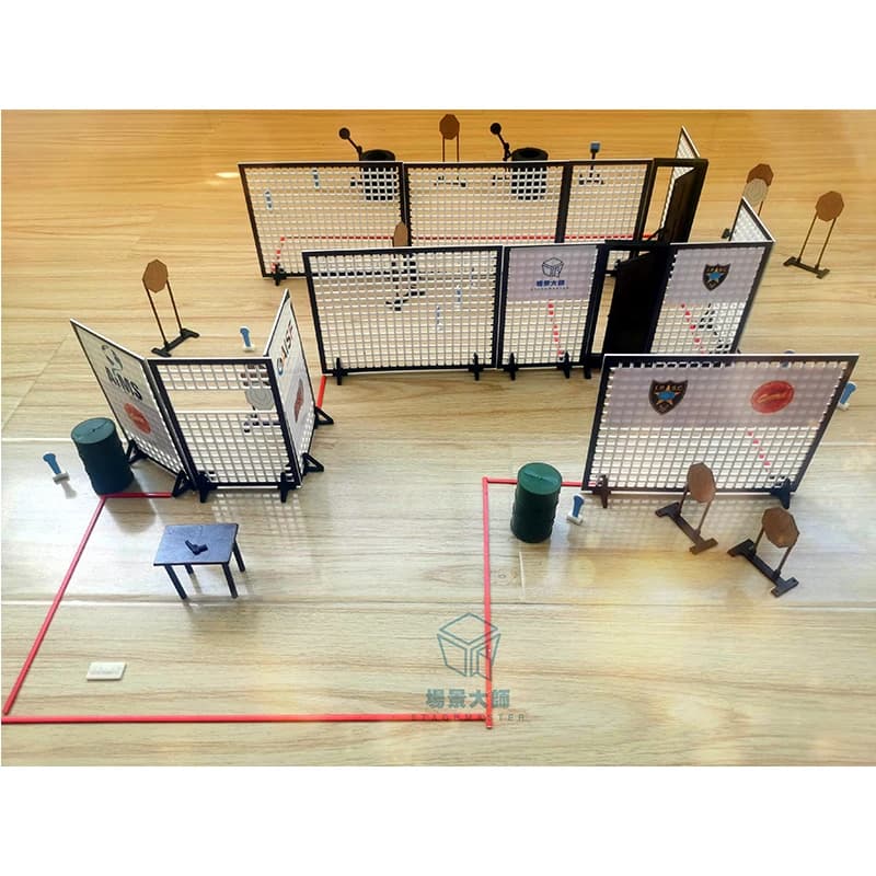 Kit di progettazione scenica 3D per competizione di tiro IPSC IDPA USPSA - Modelli di simulazione 3D professionali per l'allenamento di tiro tattico