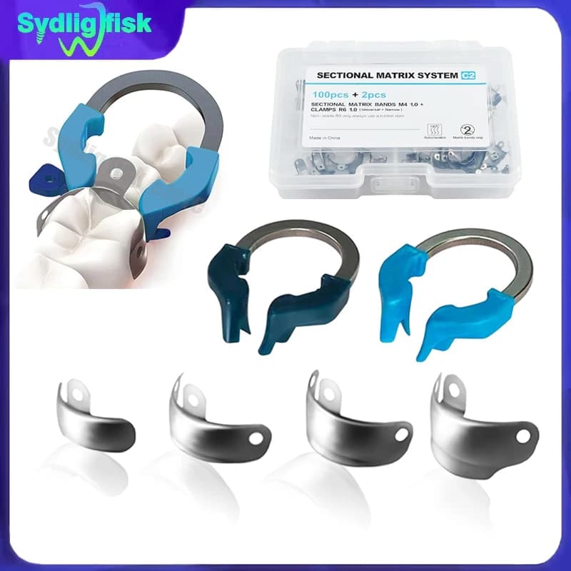 Fasce per matrici dentali NITI Matrici metalliche Anello di serraggio Sistema di matrici sagomate sezionali Anello di serraggio in nichel titanio Strumenti per dentisti