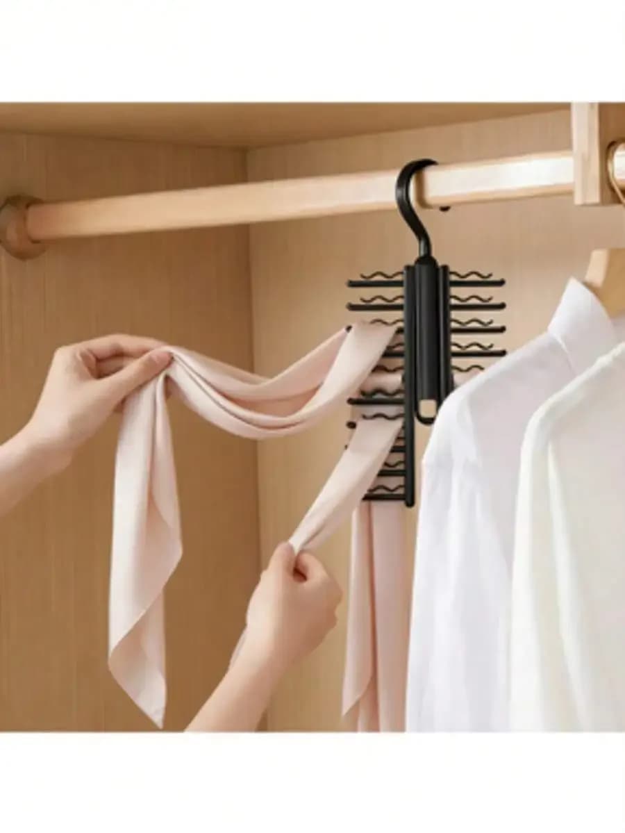Organizzatore per armadio multifunzionale e resistente per cravatte, cinture, pantaloni, scaffale efficiente per la conservazione domestica, accessorio salvaspazio per l'armadio