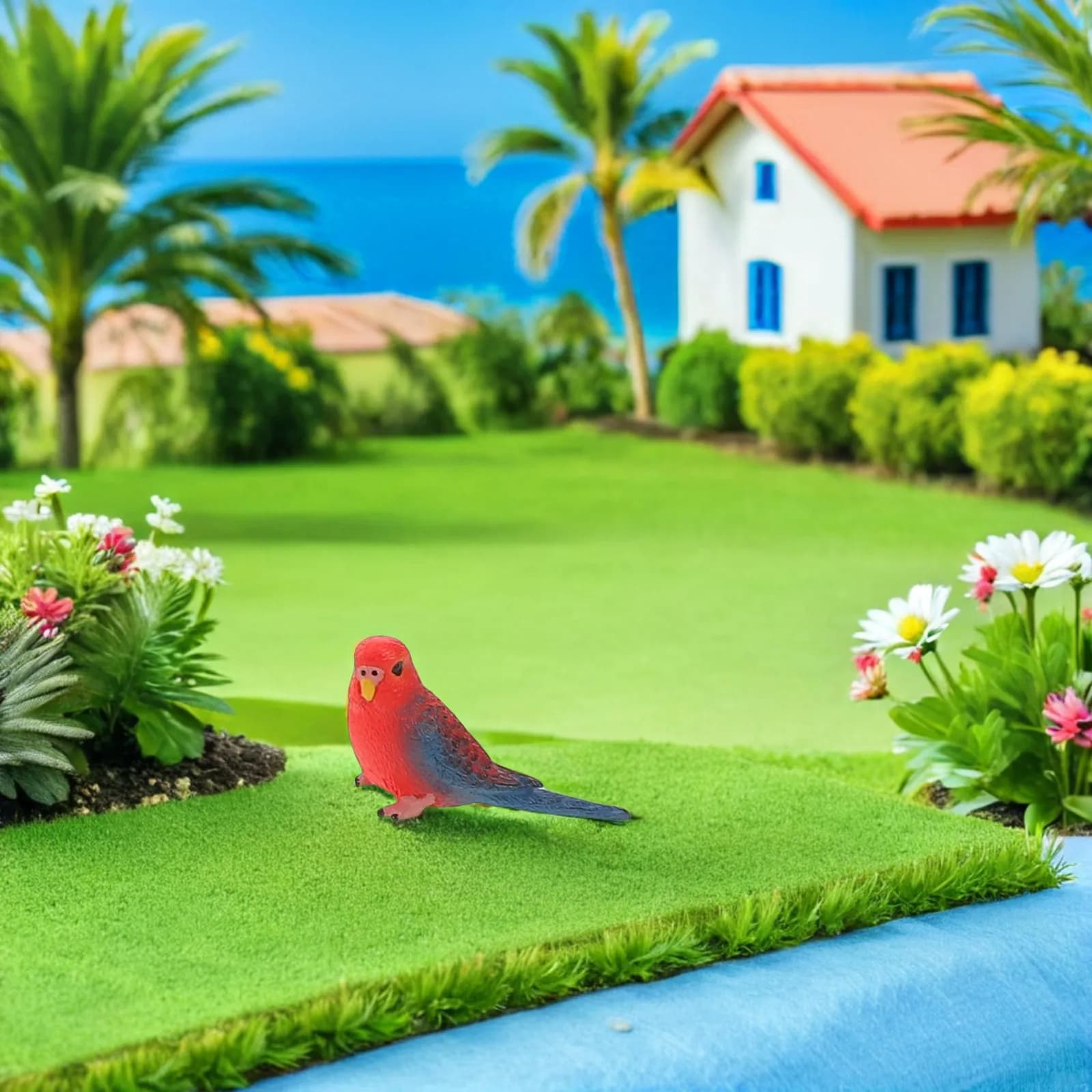 6Pcs Artificial Parrots Realistic Plastic Birds Decorative Ornaments for Kids Education Bird Party Favors Home Decor