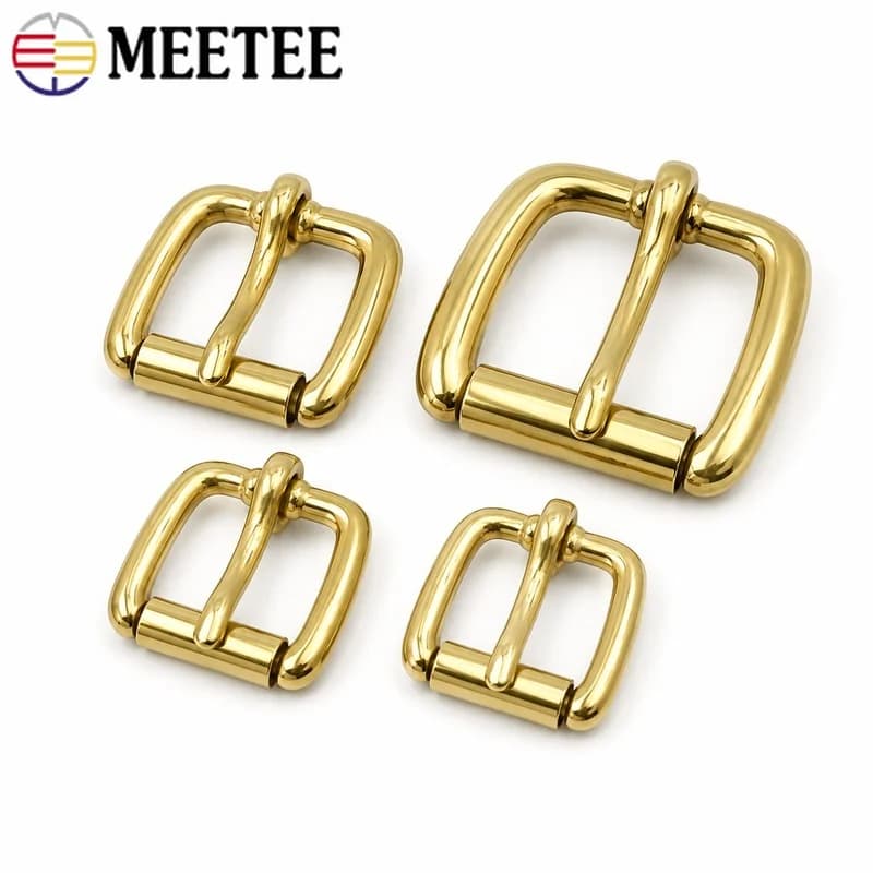 1/2/4/5Pcs 16-38mm Solid Brass Roller Belt Buckle Rectangle Single Pin Clasp for Bag Strap Webbing Leather Craft DIY Accessories