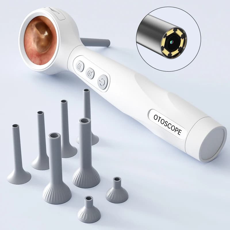 Ultra Thin 4.2mm Hand-held Ear Scope 1080P Otoscope Camera with 1.38'' IPS Screen Display for Ear Mouse Nose Inspection