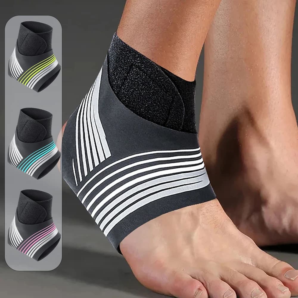 2 pezzi sportivo cinturino di compressione per caviglia stabilizzatore di supporto per caviglia tendine cinturino per alleviare il dolore basket calcio protezione per caviglia