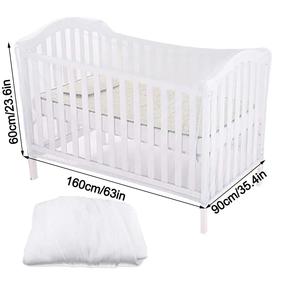 Zanzariera per Culla Pieghevole e Lavabile, Tenda di Sicurezza per Passeggino, Copertura Traspirante per Lettino Neonato, Ideale per Vacanze e Viaggi Estivi