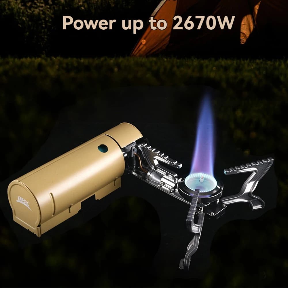 BRS-99 Camping Outdoor Portable Gas Folding Cassette Super Stove Camping Cookware 3800W Burner Furnace Camping Stove Gas