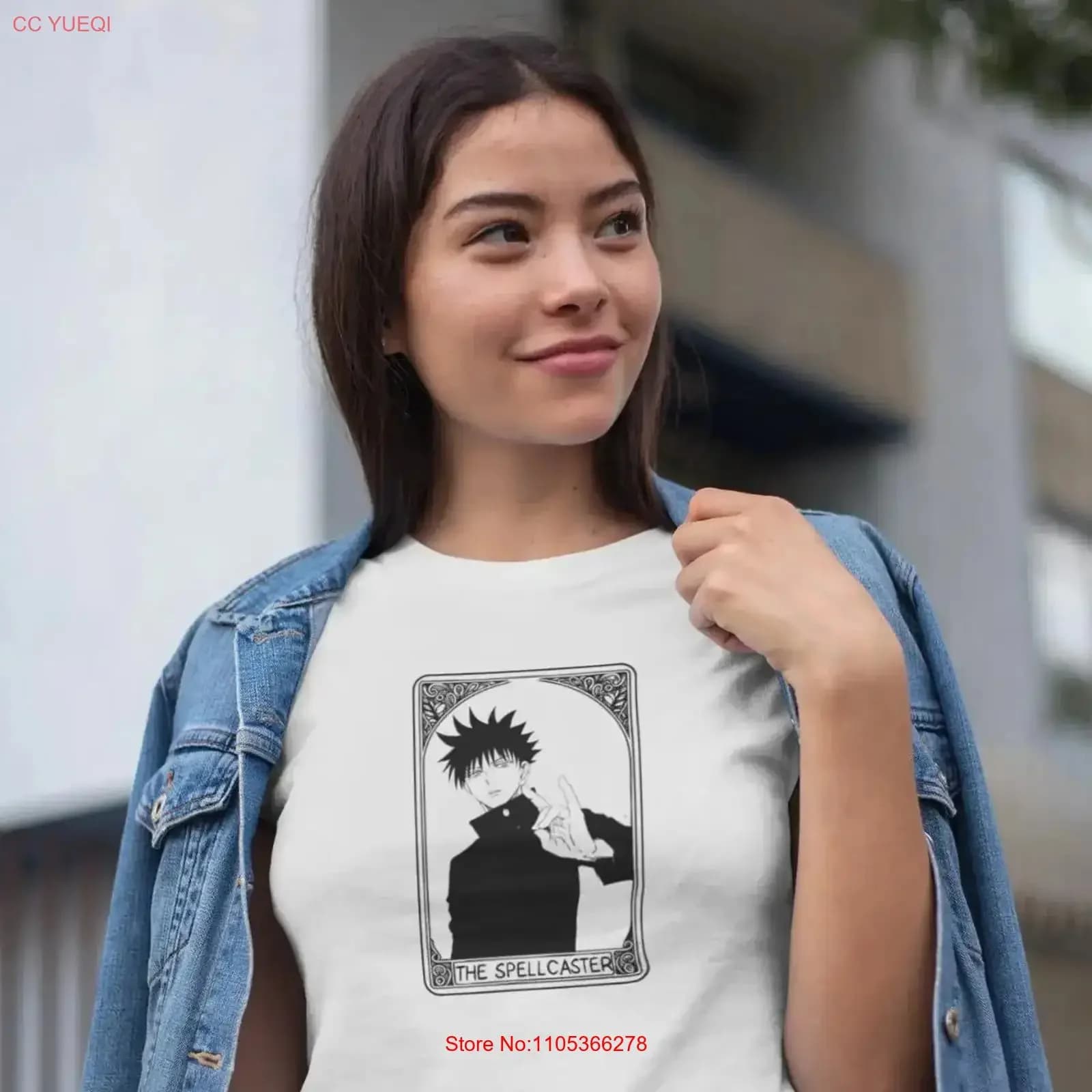 megumi unisex jujutsu kaisen jjk tarot card oracle anime manga tee t shirt vintage Washed Soft streetwear Unisex