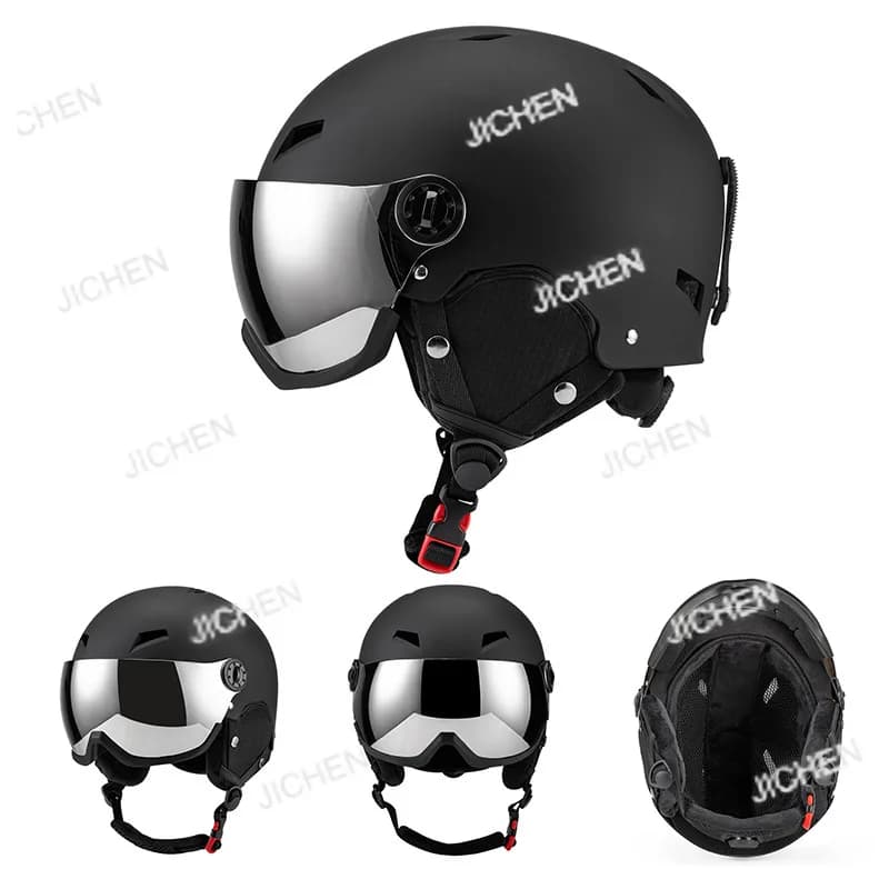 Nuovo casco da sci, occhiali antivento e antineve, adatti per sport estremi invernali all'aperto per uomini e donne adulti