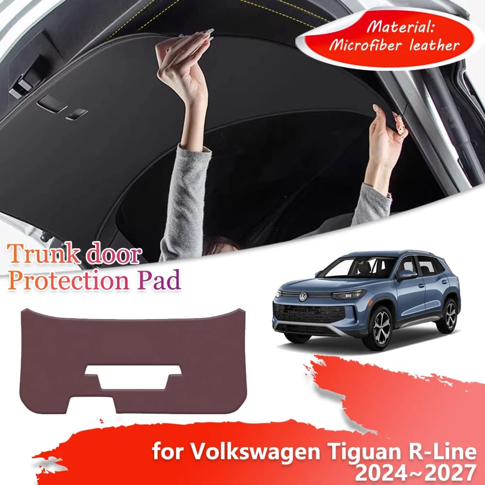 Trunk Tailgate Protection Mat for Volkswagen VW Tiguan R-Line 2024~2027 Door inside Anti-dirty Cover waterproof Pad Accessorie