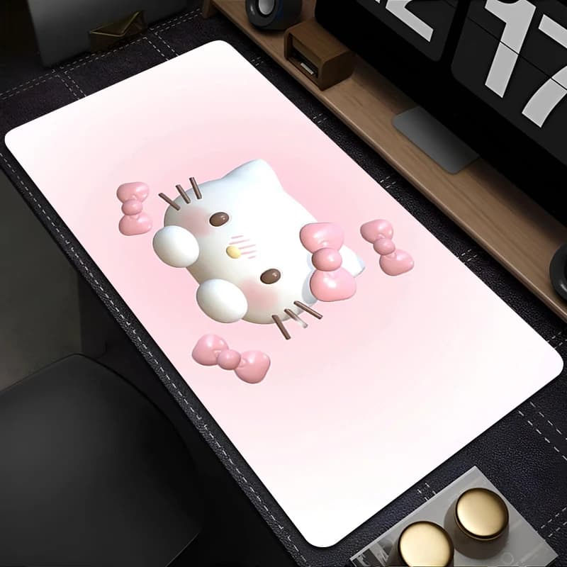 Tappetino per mouse Kawaii Hello Kitty 90x40cm Anime Cute Girl Gabinete Tappetino per scrivania per computer Tappetino per tastiera Accessori per giochi per PC Tappetino per mouse