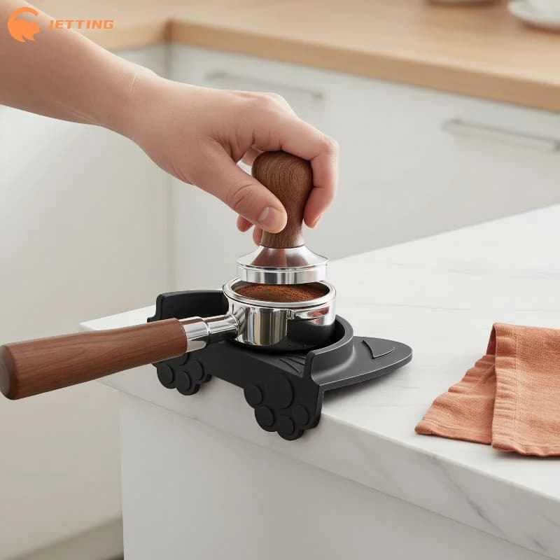 (New) 1Pcs Silicone Tamper Station Espresso Tamping Mat Waterproof And Heat Resistant Portafilter Mat Espresso Machine Accessory
