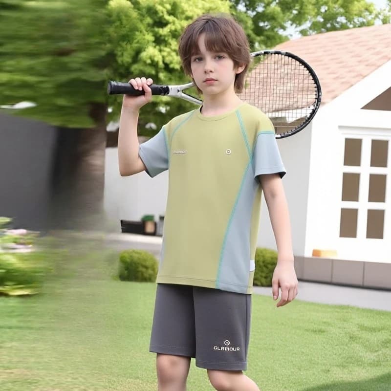 New Summer Sports Suit 2026 for Kids, in Breathable Ice Silk with Solar Protection