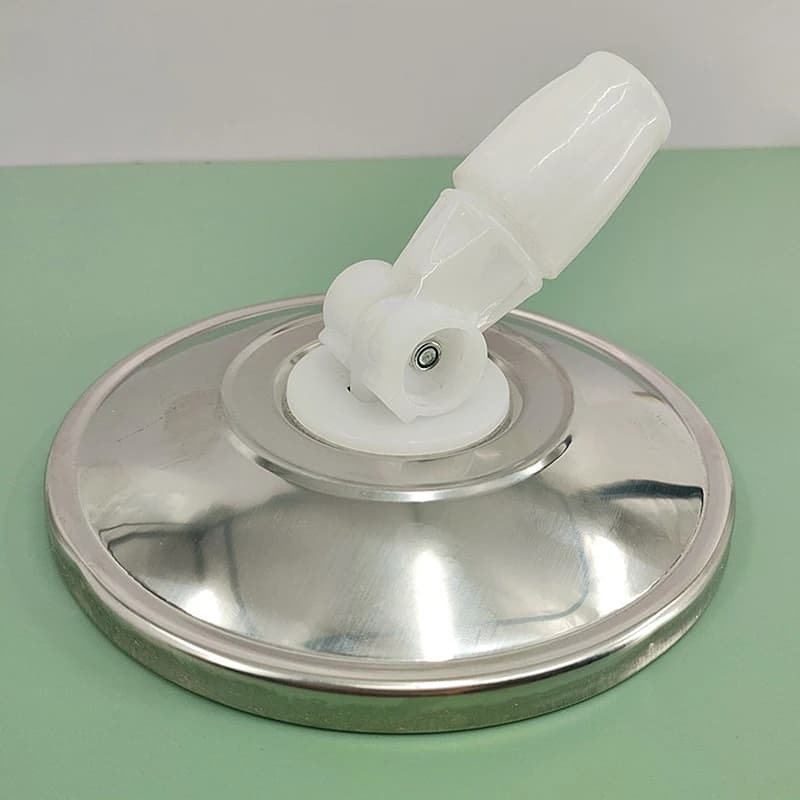 Universal 16cm Stainless Steel Mop Head Household Rotary Mop Head To Replacement Plastic Telescopic Mop Accessories