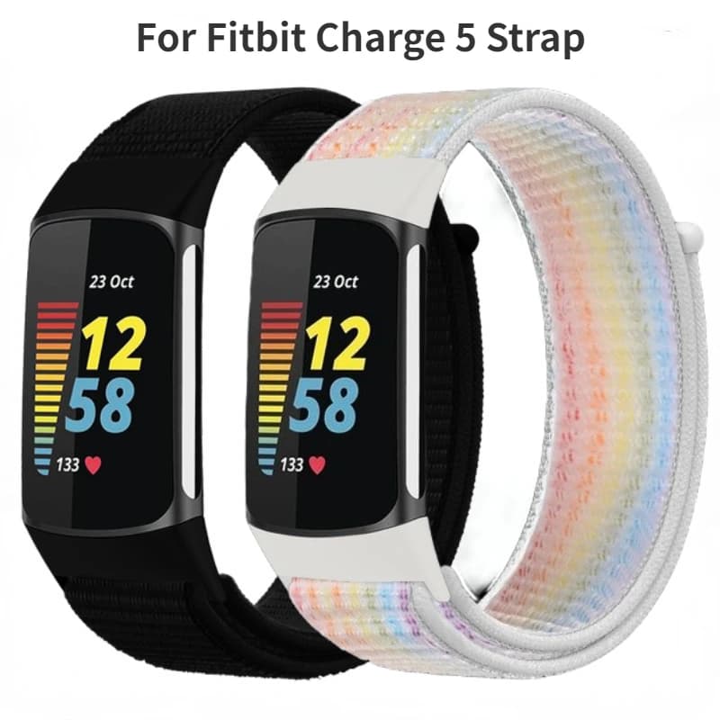 Cinturino ad anello in nylon per Fitbit Charge 5 Comodo cinturino sportivo intelligente per Fitbit Charge 5 Band Correa Band traspirante