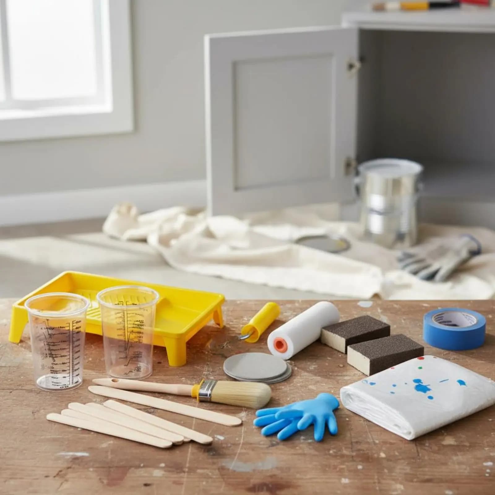 Set Completo di 21 Pennelli e Applicatori per Pittura con Rulli in Schiuma, Kit per Dipingere Mobili per Appassionati del Fai-da-Te