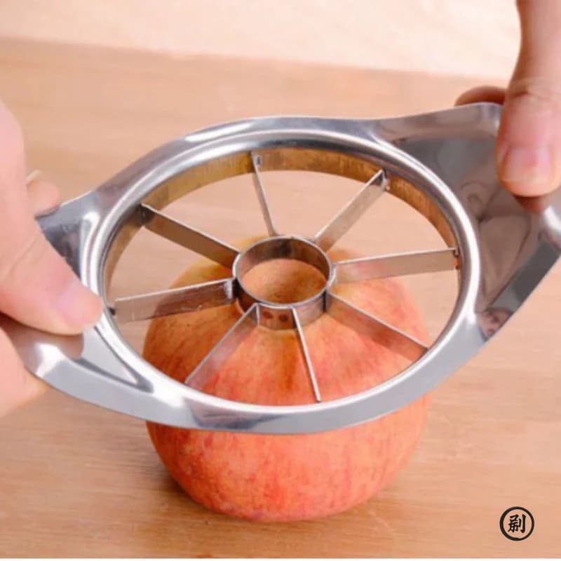 Stainless steel kitchen tools with comfortable handle, partition, apple slicer, cutter, fruit and vegetable tool, hazelnut extractor