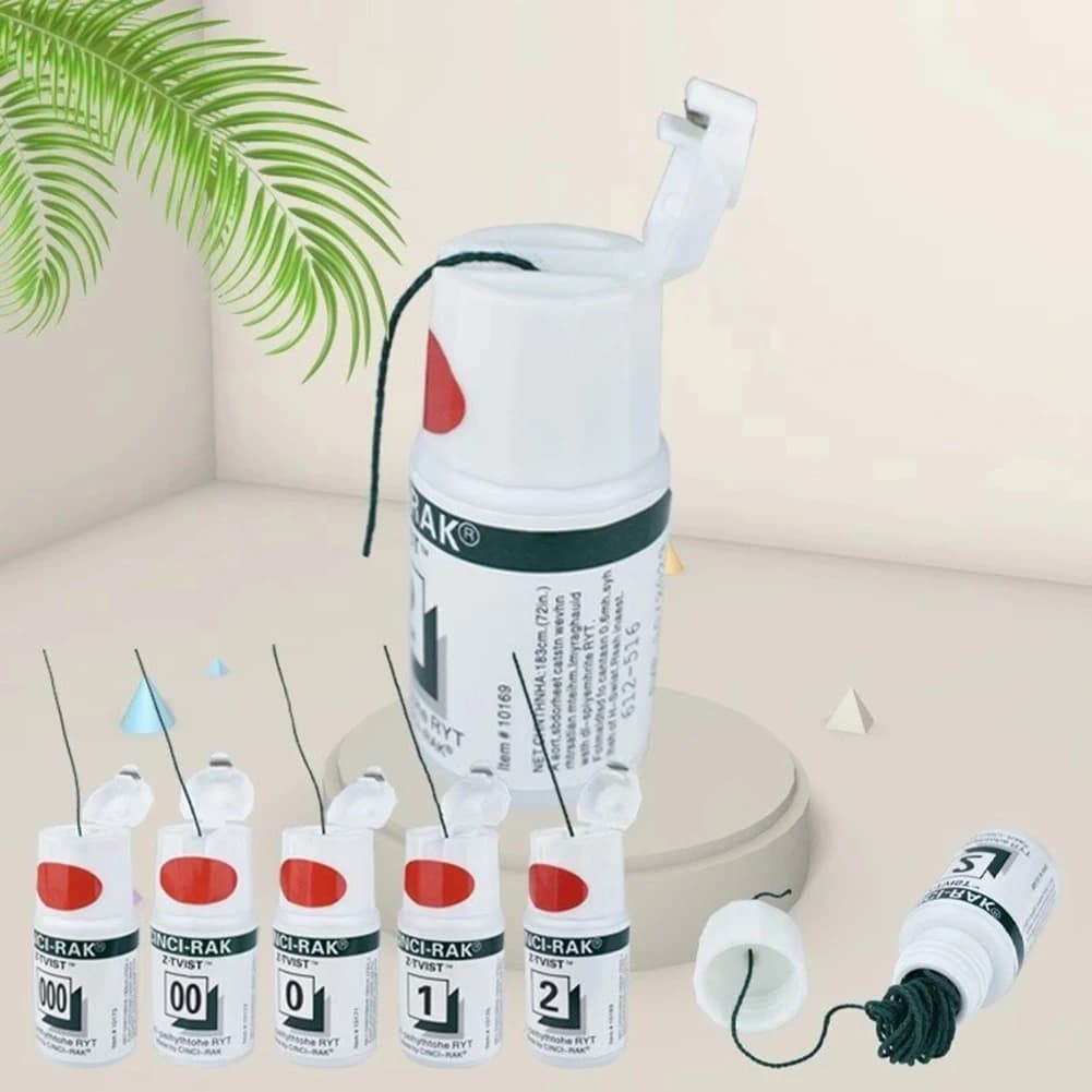 10Pcs Dental Gingival Retraction Cord Thread Knitted Cotton Gum Line Dentist Clinic Oral Restoration Gingiva Hemostatic Material
