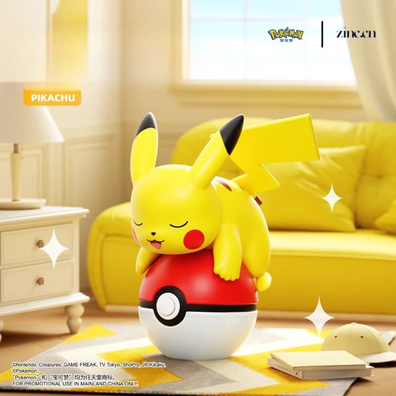 Figurina Anime Pokemon Pikachu Elf Ball, Gengar Luminoso al Buio, Poke Ball Decorativa Luminosa, Ornamenti da Scrivania, Regalo di Compleanno per Bambini