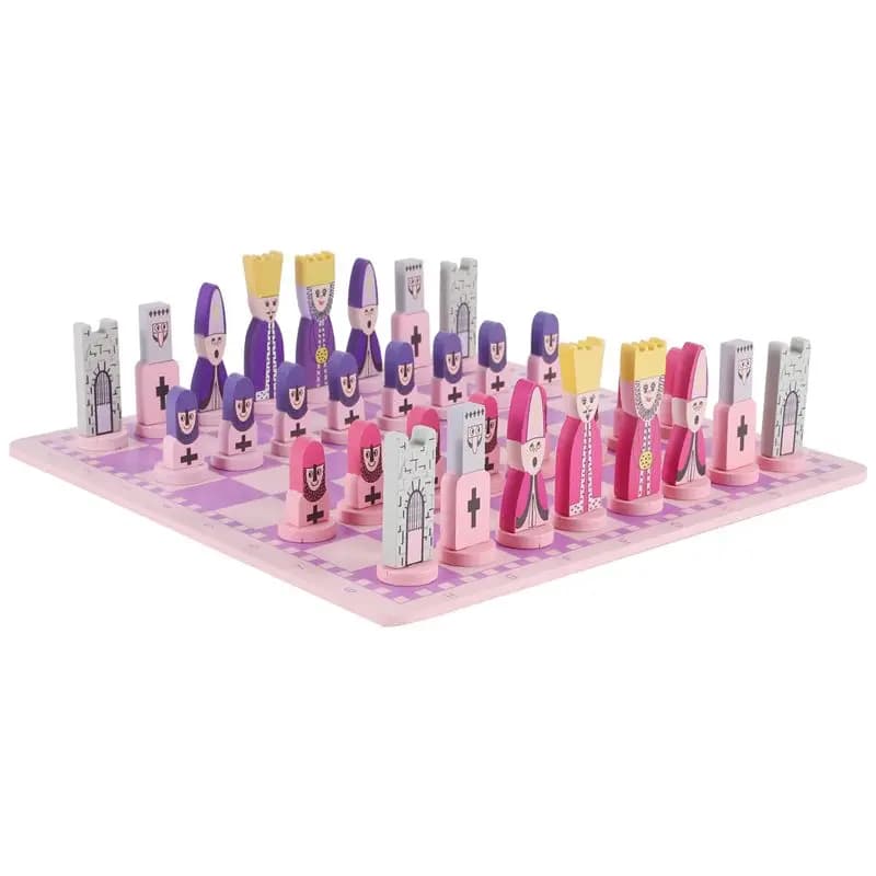 Travel Chess Set With Chess Board Educational For Kids And Adults Pink Multi-Purpose